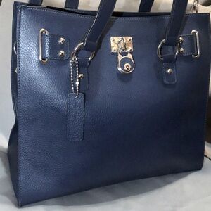 Wilsons Leather Navy Blue tote bag